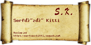 Serfőző Kitti névjegykártya